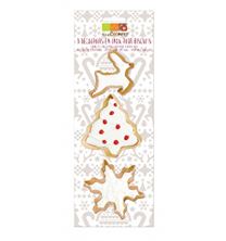 Picture of CHRISTMAS COOKIE CUTTER SET OF 3 SNOWFLAKE, CHRISTMAS TREE